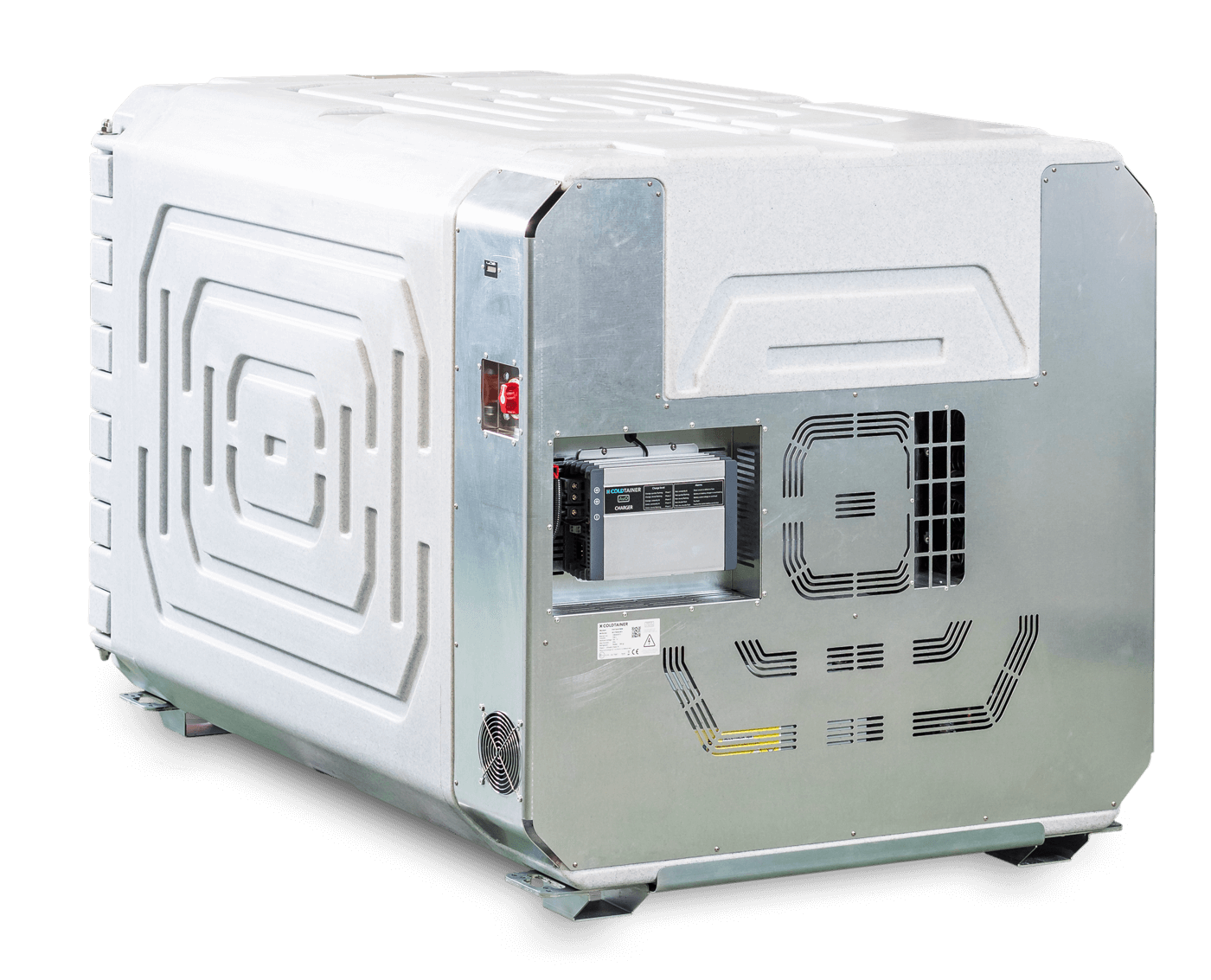 Battery powered refrigerated containers for electrical vans
